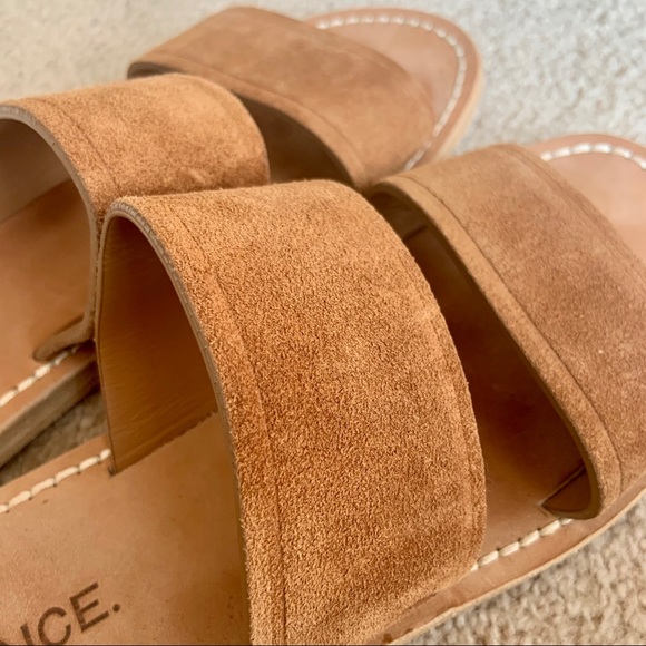 Vince Travis Two Strap Suede Sandals - Picture 4 of 5